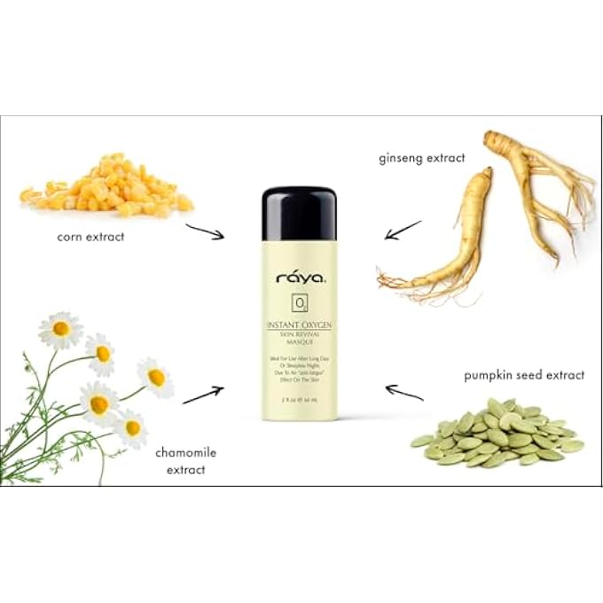 Raya INSTANT OXYGEN SKIN REVIVAL MASQUE (115) | ANTI-FATIGUE FACIAL TREATMENT MASK FOR ALL SKIN | CREATES A GLOWING COMPLEXION - Image 2